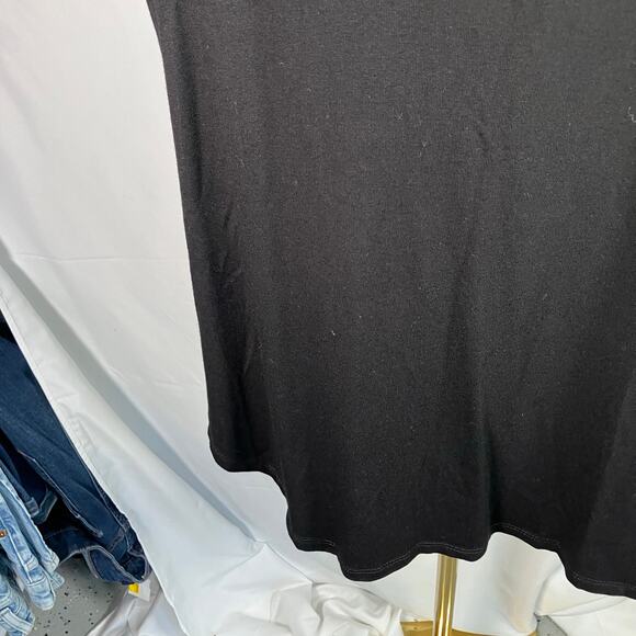 Cupio Black V-Neck Tunic‎ Tee Shirt Womens M Soft Stretch Short Sleeve Basic Top - Picture 6 of 12